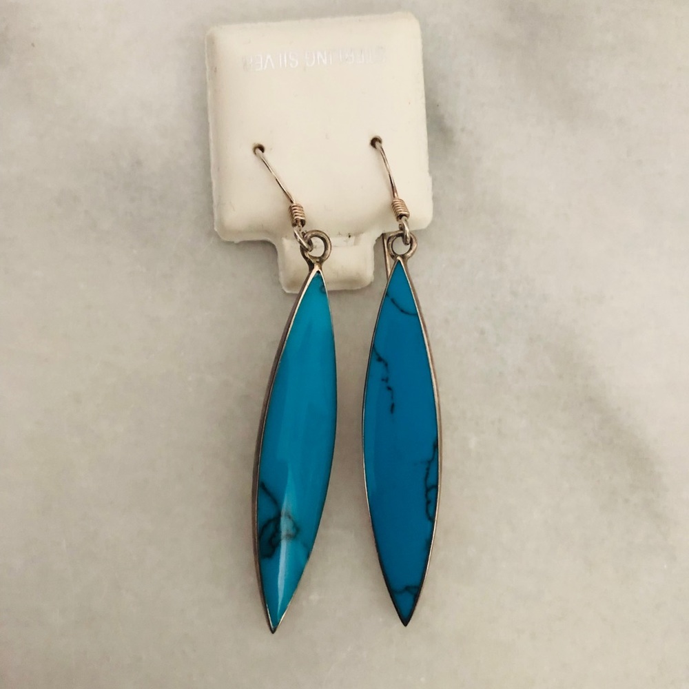 Turquoise earrings silver